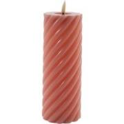 Mansion atmosphere swirl led kaars donker roze 20x7,5cm