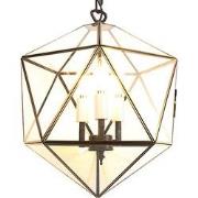 LumiLamp Hanglamp  30x30x160 cm  Transparant Metaal Glas Hanglamp Eett...