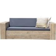 Wood4you - Loungebank Washington - Industrial wood - incl kussens