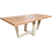 Wood4you - Eettafel Las Vegas Eikenhout - wit