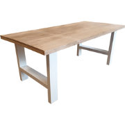 Wood4you - Eettafel Seattle Eikenhout - Wit