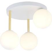 retro plafondlamp Martini Wit 3-lichts