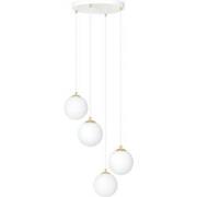 retro hanglamp Royal Wit 4-lichts