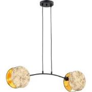 moderne hanglamp Basile Zwart 2-lichts