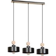 scandinavische hanglamp Riva Zwart 3-lichts