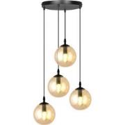 moderne hanglamp Fabbri Zwart 4-lichts  - Øcm