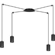 moderne hanglamp Valentini Zwart 4-lichts