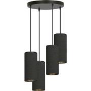 retro hanglamp Rizzo Zwart 4-lichts  - Øcm