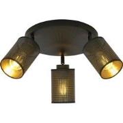 industriële plafondlamp Donati Zwart 3-lichts  - Øcm