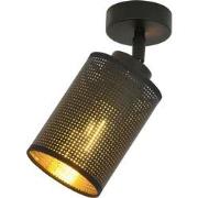 Industriële plafondlamp Donati Zwart