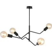 scandinavische plafondlamp Frix Zwart 4-lichts