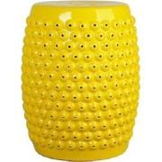 Fine Asianliving Keramische Kruk Geel Dots Handgemaakt D33xH46cm