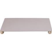 PTMD Plateau Uchizi - 55x35x5 cm - Aluminium - Creme