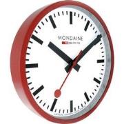 Mondaine Wandklok 25cm-wit-rood- A990.CLOCK.11SBC