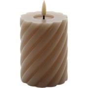 Mansion atmosphere swirl led kaars rustic sand  10x7,5cm