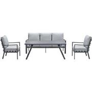 Garden Impressions Senja lounge dining set stoel-bank 4-delig - licht ...