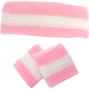 Orange85 Zweetbandjes - Hoofd en Pols - Licht Roze - Wit – Sportband -...