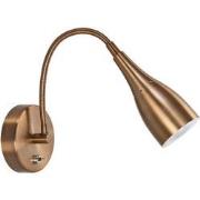 Metalen Highlight Elite E14 Wandlamp - Brons