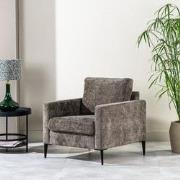 Fauteuil Flora bruin stof