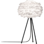 Eos Micro tafellamp white - met tripod zwart - Ø 22 cm