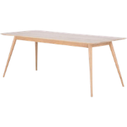 Stafa table houten eettafel whitewash - 180 x 90 cm