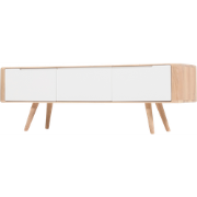 Ena lowboard houten tv meubel whitewash - 135 x 42 cm