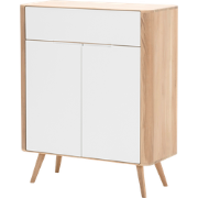 Ena dresser 90 houten ladekast whitewash - 90 x 110 cm