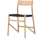 Fawn chair houten eetkamerstoel whitewash - met cotton webbing black 4...