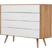 Ena drawer 120 - 4 drawers houten ladekast naturel - 120 x 90 cm