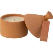 J-line - Kaars Keramiek Pot Mimosa & Rose Was Terra-40u - 12x12x17.5cm