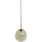 Light&living Hanglamp Ø30 cm MEDINA antiek brons+glas amber