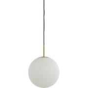 Light&living Hanglamp Ø25 cm MEDINA antiek brons+glas mat wit