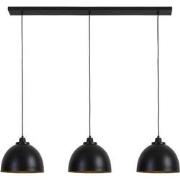 Light&living Hanglamp 3L 135x30x26 cm KYLIE mat zwart-goud