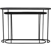 Light&living Side table S/2 max 118x28x81 cm BOCOV antiek lood-zwart