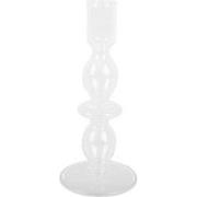 Present Time Candle Holder Glass Art Bubbles Medium Clear