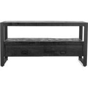 Benoa Britt 2 Drawer TV Cabinet Black 120 cm