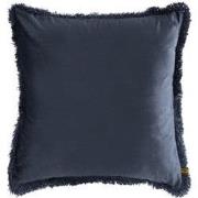 PTMD Nous Sierkussen - 60x3x60 cm - Fluweel - Blauw