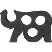 MUST Living Wine rack Elephant,26x40x17 cm, suar wood, black with natu...