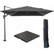 Garden Impressions Hawaii zweefparasol 300x300 cm carbon black / zwart...