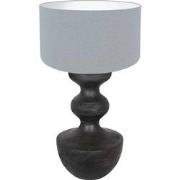 Anne Lighting tafellamp Lyons - zwart - hout - 40 cm - E27 fitting - 3...