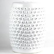 Fine Asianliving Keramische Kruk Wit Dots Handgemaakt D33xH46cm