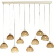 Light&living Hanglamp 10L 120x19x14 cm BISHO glas bruin+zand