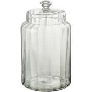 J-line - Voorraadpot Elia Glas Transparant Large - 18x18x32.5cm