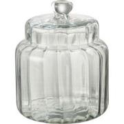 J-line - Voorraadpot Elia Glas Transparant Small - 17.8x17.8x23cm