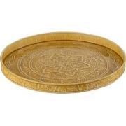 J-line - Plateau Rond Klassiek Ijzer Oker Small - 35x35x3cm