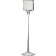 J-line - Windlicht Op Voet Glas Transparant Large - 11x11x45cm