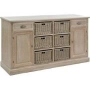 J-line - Dressoir 6 Manden 2 Lades 2 Deuren Hout Grey Whitewashed - 15...