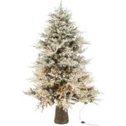 J-line - Kerstboom+sneeuw 3000led Lichtjes Plastiek Wit - 140x140x210c...