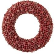 J-line - Krans Rond Bessen Plastiek Rood Large - 45x6x45cm