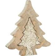 J-line - Puzzel Kerstboom Mango Glitter L - 25.5x4x30cm